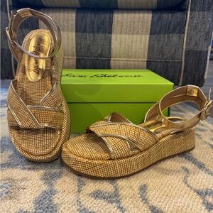 Sam Edelman Gold Sandals Elegant Design